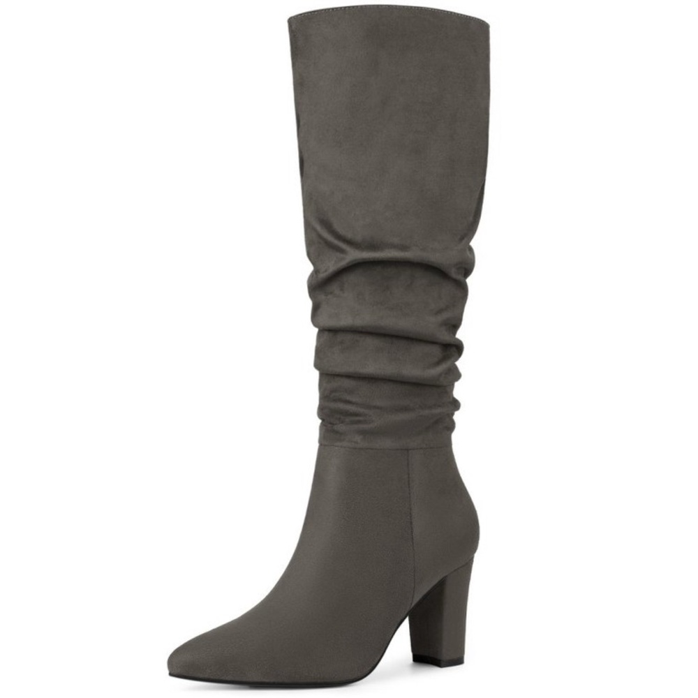Elegant Gray Knee-High Women's Boots NIB